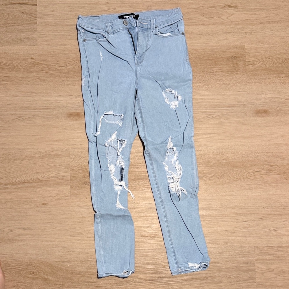 Express girlfriend, high-rise Light Blue Women’s Jeans